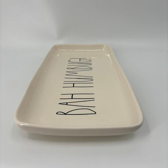 Rae Dunn Bah Humbug Serving Platter Tray Christmas Holiday Rectangle Plate Ivory - Picture 5 of 9
